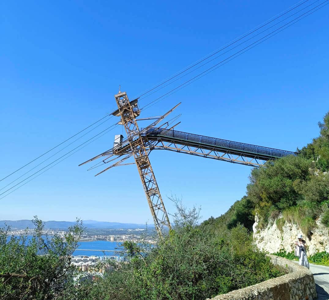 Mid station on the gibraltar cable car.