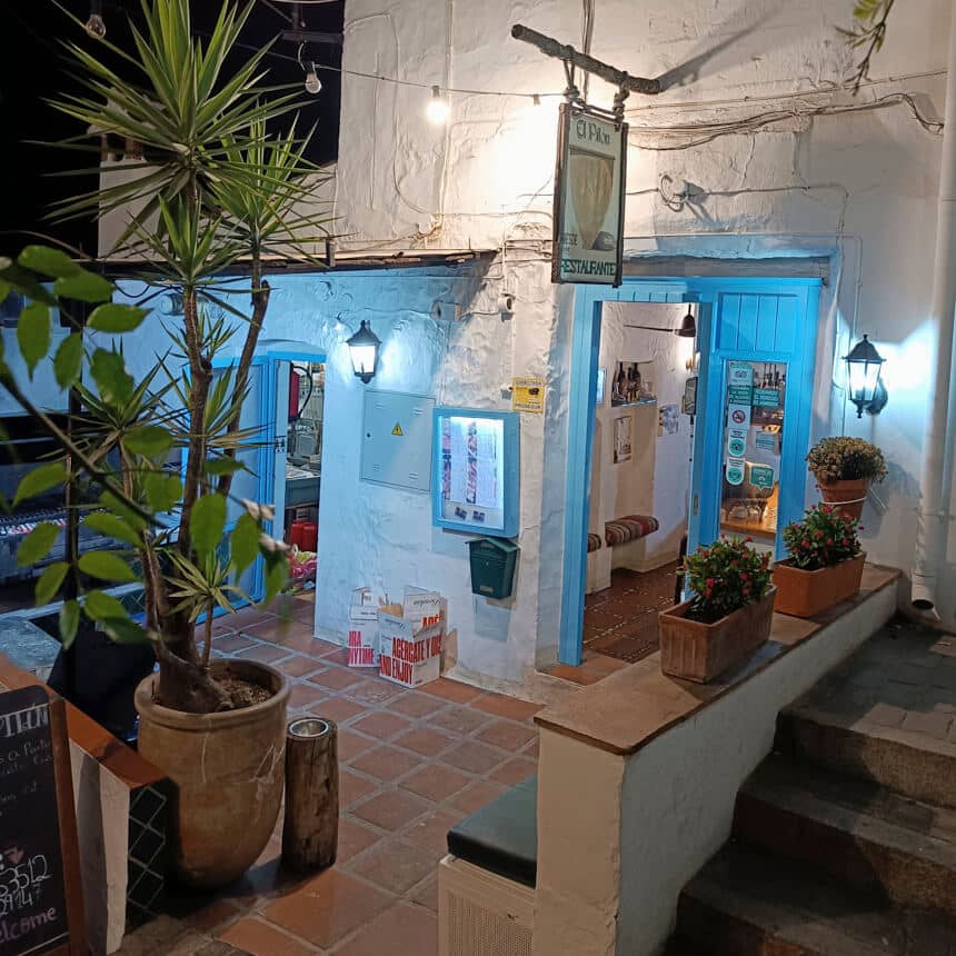 The restaurant El Pilón in the centre of Cómpeta, Málaga