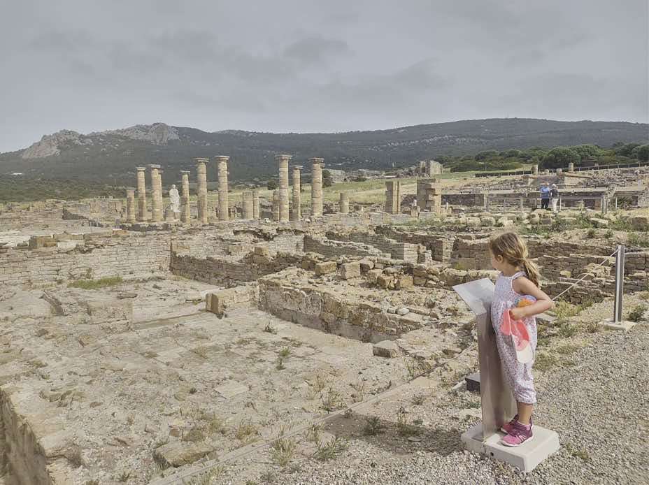 Views acroos the archeological site of Baelo Claudia in Bolonia