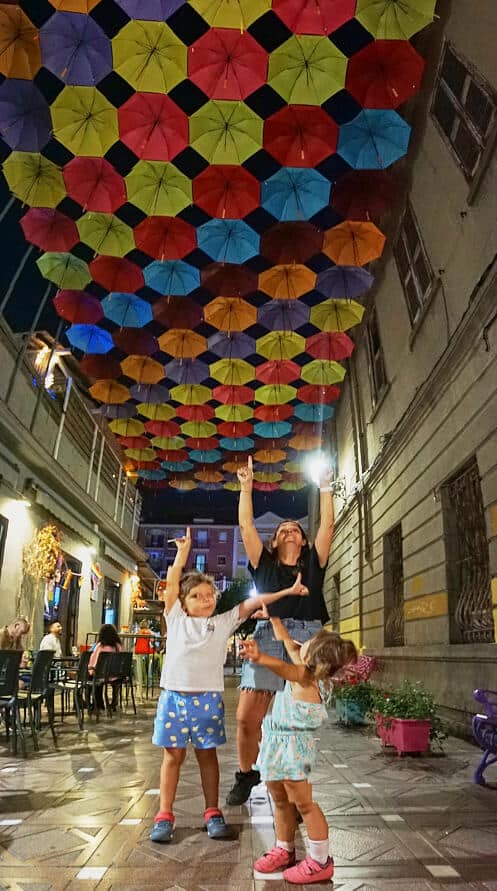 Umbrella street in La Línea de la Concepción