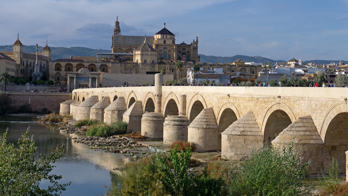 The roman bridge in Cordoba, Andalusia Spain