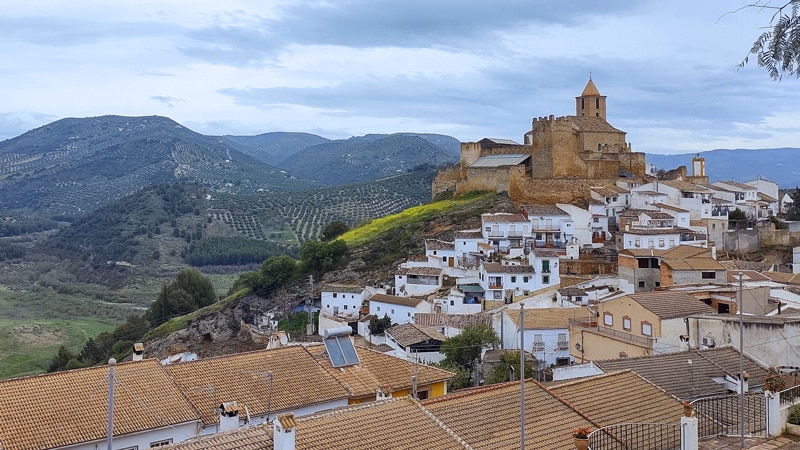 Views of sactle and town in Iznájar Córdoba Andalusia
