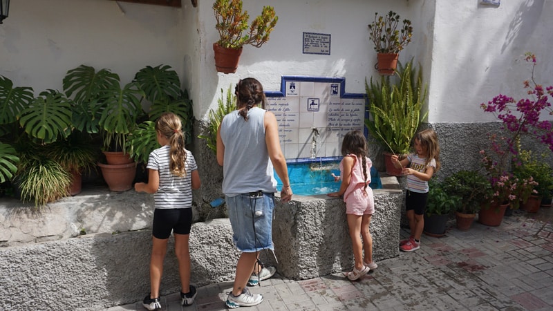 Fountain in the town of Lanjaron in Granada