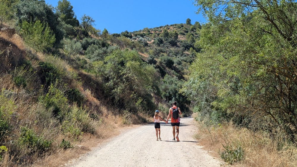The walk to the swimming spots